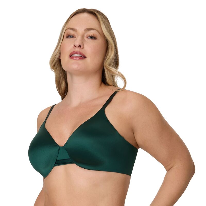 バリ レディース アンダーウェア ブラジャー Bali One Smooth U Smoothing & Concealing Underwire Bra DF3W11 Taffy Green グリーン