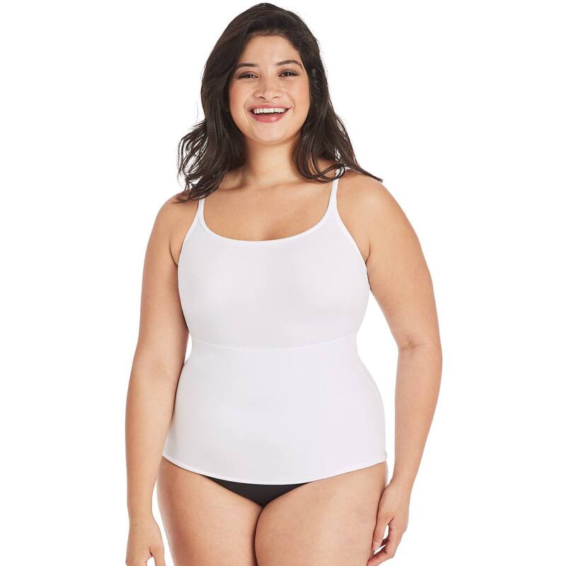 メイデンフォーム レディース トップス シャツ Maidenform Firm Control Shapewear Long Length Shaping Cami 3266 White ホワイト