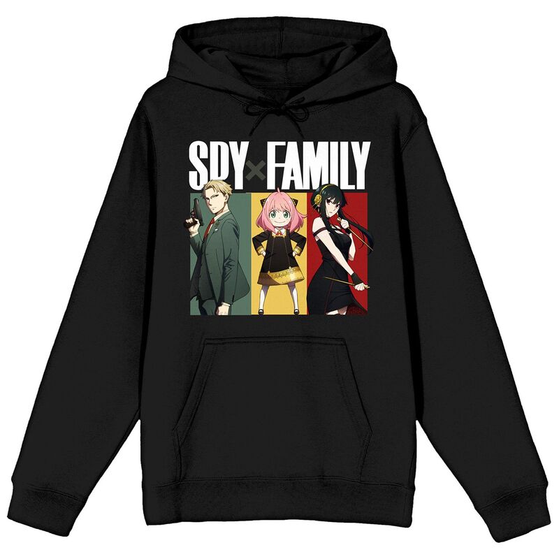 アニメキャラクター レディース トップス Tシャツ パーカー Licensed Character Juniors' Spy x Family Forger Family Hoodie Black ブラック