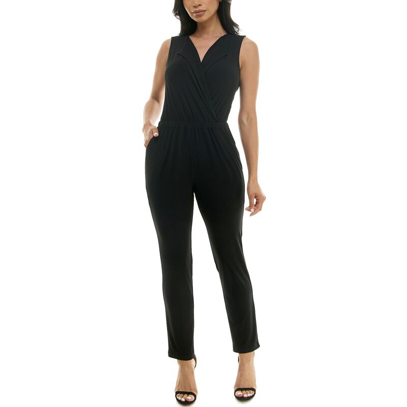 ニナレオナルド レディース トップス ワンピース ジャンプスーツ Women\'s Nina Leonard Collared Jumpsuit Black ブラック|ReVida 店