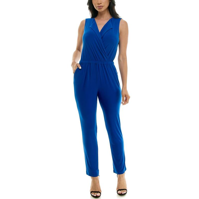 ニナレオナルド レディース トップス ワンピース ジャンプスーツ Women's Nina Leonard Collared Jumpsuit Deep Sea