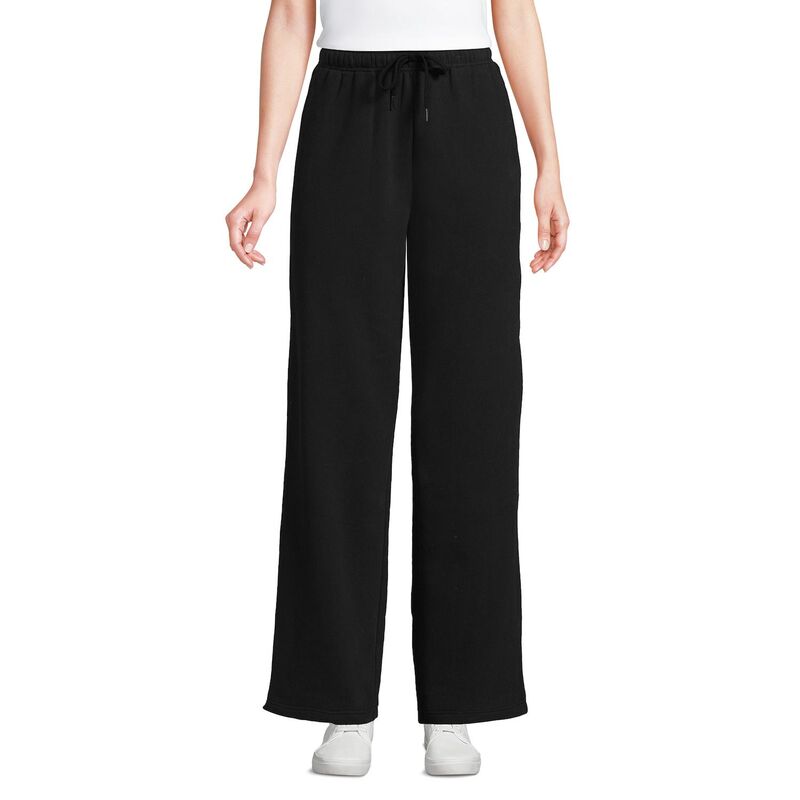 ランズエンド レディース ボトムス カジュアルパンツ フリース Women's Lands' End Fleece High Waisted Relaxed Pants Black ブラック