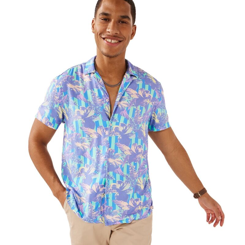 チャビーズ メンズ トップス Tシャツ Men's Chubbies Rayon Sunday Shirt Medium Purple パープル