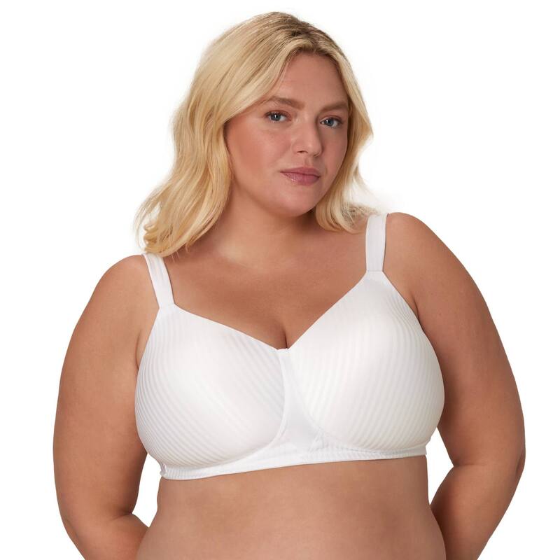 プレイテックス レディース アンダーウェア ブラジャー Playtex Secrets Perfectly Smooth Wirefree Bra 4707 White ホワイト