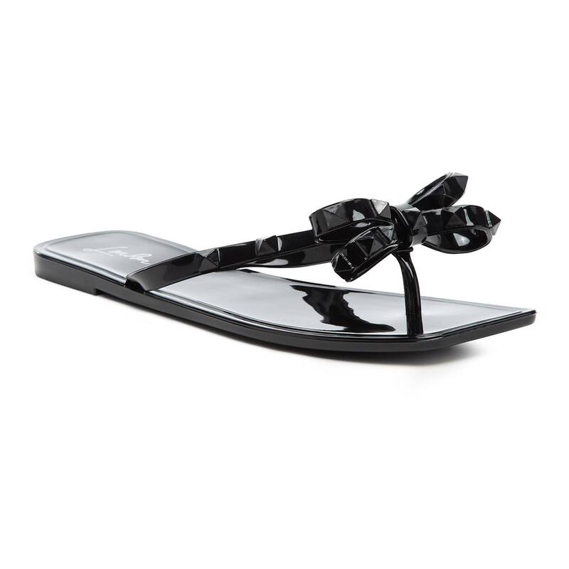 ロンドンラグ レディース シューズ サンダル London Rag Women's Retta Bow Thong Slide Sandals Black ブラック