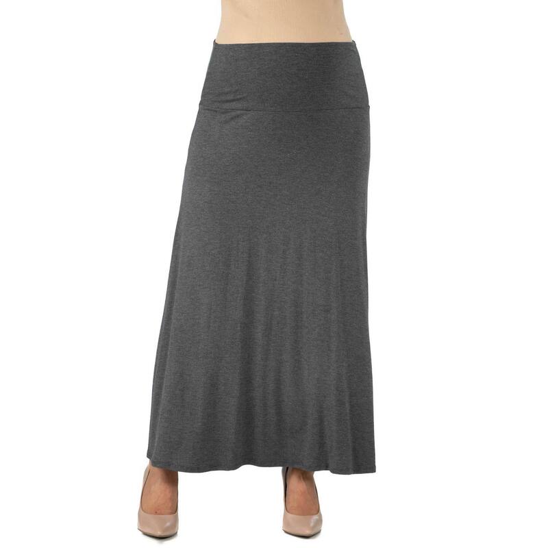 24 セブンコンフォート レディース ボトムスカート マタニティ マキシ Maternity 24Seven Comfort Apparelastic Waist Maxi Skirt Smoke Grey グレー