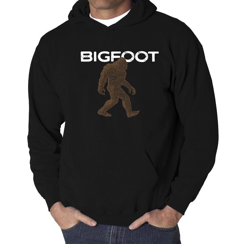 エルエーポップアート メンズ トップス Tシャツ スウェット LA Pop Art Bigfoot - Men's Word Art Hooded Sweatshirt Black ブラック