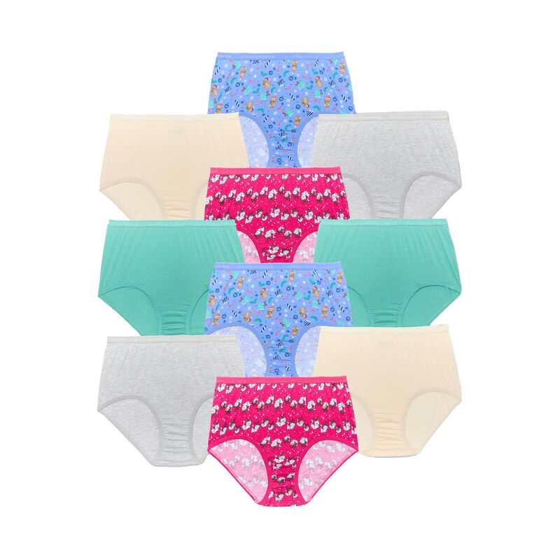 コンフォート チョイス レディース アンダーウェア パンツ プラスサイズ コットン Comfort Choice Plusize Full Coverage Cotton Brief 10-Pack Holiday Pet Pack