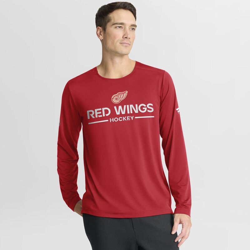 ファナティクス メンズ トップス プルオーバー Men\u0027s Fanatics Redetroit Red Wings Authentic Pro Centennial Rink Tech Long Sleeve T-Shirt Rdw Red 赤いこと