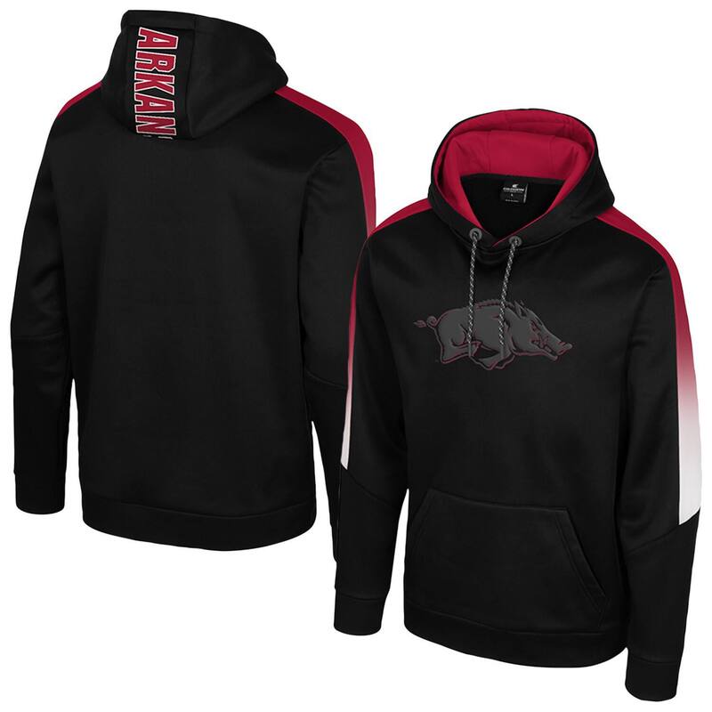 円形劇場 メンズ トップス プルオーバー パーカー Men\u0027s Colosseum Black Arkansas Razorbacks The Gang Blackout Hoodie Ark Black 黒いこと