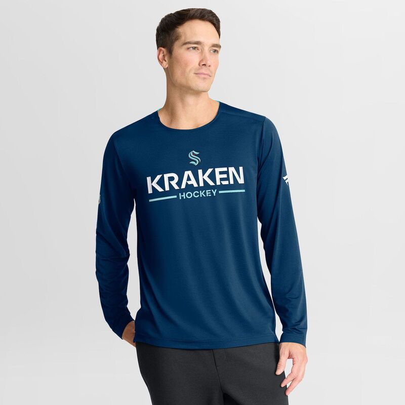 ファナティクス メンズ トップス プルオーバー Men\u0027s Fanatics Navy Seattle Kraken Authentic Pro Rink Tech Long Sleeve T-Shirt Krk Navy 米国海軍