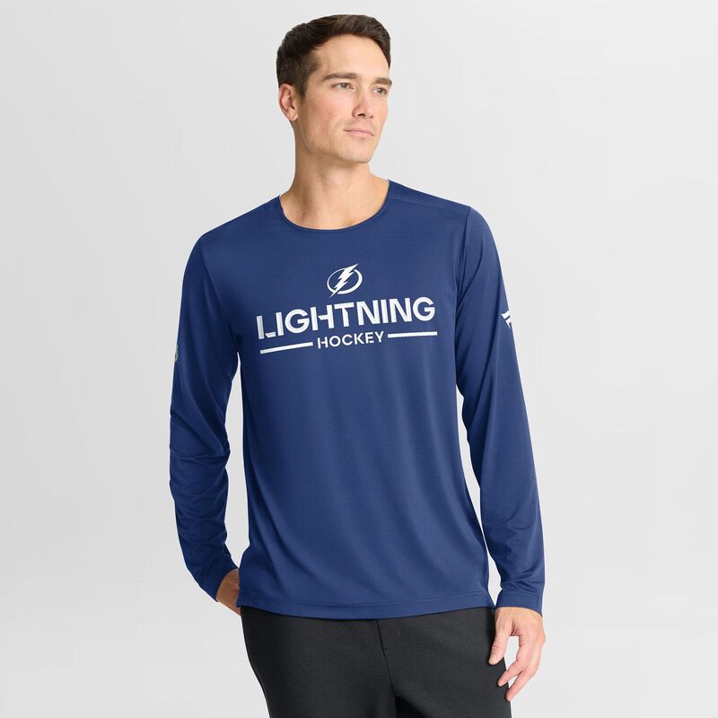 ファナティクス メンズ トップス Tシャツ Men's Fanatics Blue Tampa Bay Lightning Authentic Pro Rink Tech Long Sleeve T-Shirt Lgh Blue ブルー