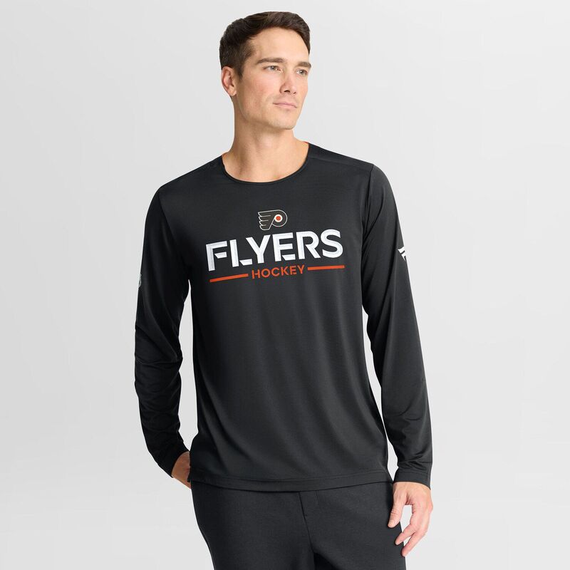 ファナティクス メンズ トップス Tシャツ Men's Fanatics Black Philadelphia Flyers Authentic Pro Rink Tech Long Sleeve T-Shirt Fly Black ブラック