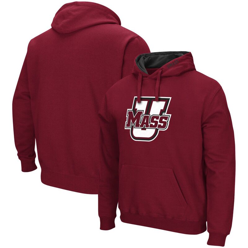 コロシアム メンズ トップス Tシャツ ロゴ パーカー Men's Colosseumaroon UMass Minutemen Arch and Logo Pullover Hoodie Nc2 Red レッド
