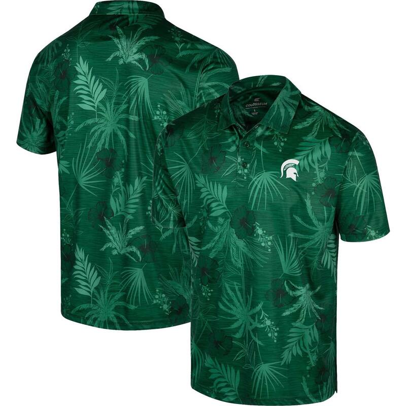 コロシアム メンズ トップス Tシャツ ポロシャツ Men's Colosseum Green Michigan State Spartans Palms Team Polo Msu Green グリーン