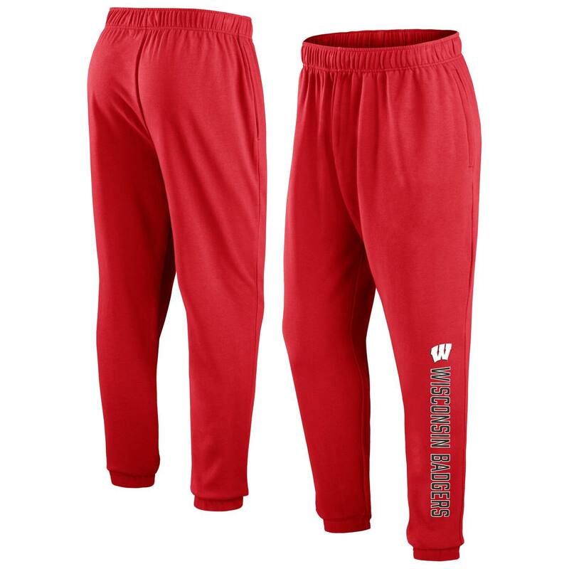 ファナティクス メンズ ボトムス 心地好いズボン下 スウェットパンツ フリース Men\u0027s Fanatics Branded Red Wisconsin Badgers Chop Block Fleece Sweatpants Wis Red 赤いこと メンズファッション-ズボン・パンツ