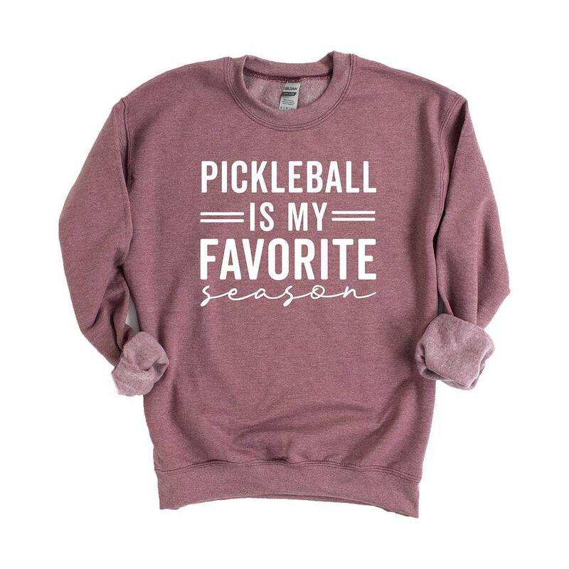 Simply Sage Market レディース トップス Tシャツ スウェット Simply Sage Market Pickleball Is My Favorite Season Sweatshirt Heather Maroon ヘザー