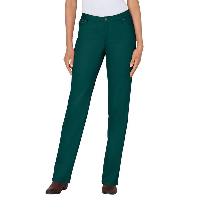 ウーマン ウィズイン レディース ボトムス デニムパンツ プラスサイズ トール ジーンズ Woman Within Plusize Tall Straight-Leg Stretch Denim Five-Pocket Jeans Emerald Green グリーン｜ReVida 店