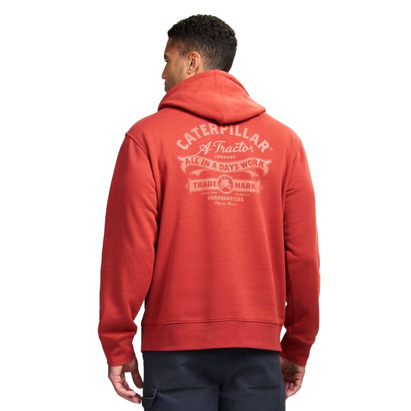 キャタピラー メンズ トップス Tシャツ パーカー グラフィック Men's Caterpillar Graphic Pullover Hoodie Red レッド