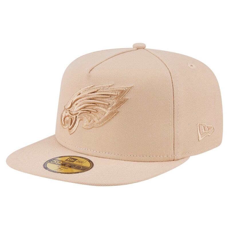 ニューエラ メンズ アクセサリー 帽子 Men's New Era Light Beige Philadelphia Eagles Color Pack A-Frame 59FIFTY Fitted Hat Eag Lt Bei ベージュ