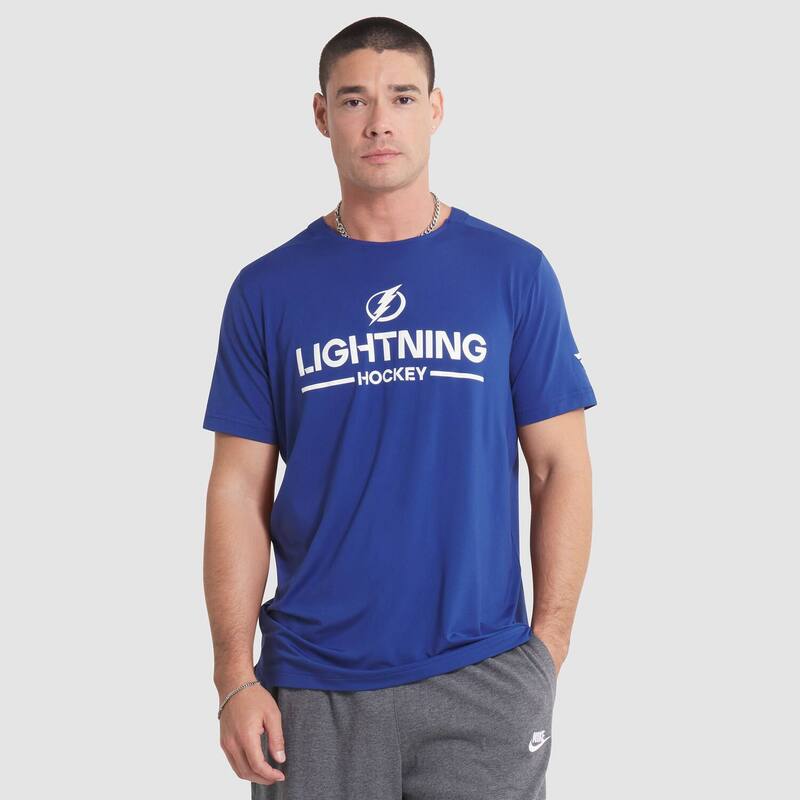 ファナティクス メンズ トップス Tシャツ Men's Fanatics Blue Tampa Bay Lightning Authentic Pro Rink Tech T-Shirt Lgh Blue ブルー|ReVida 店