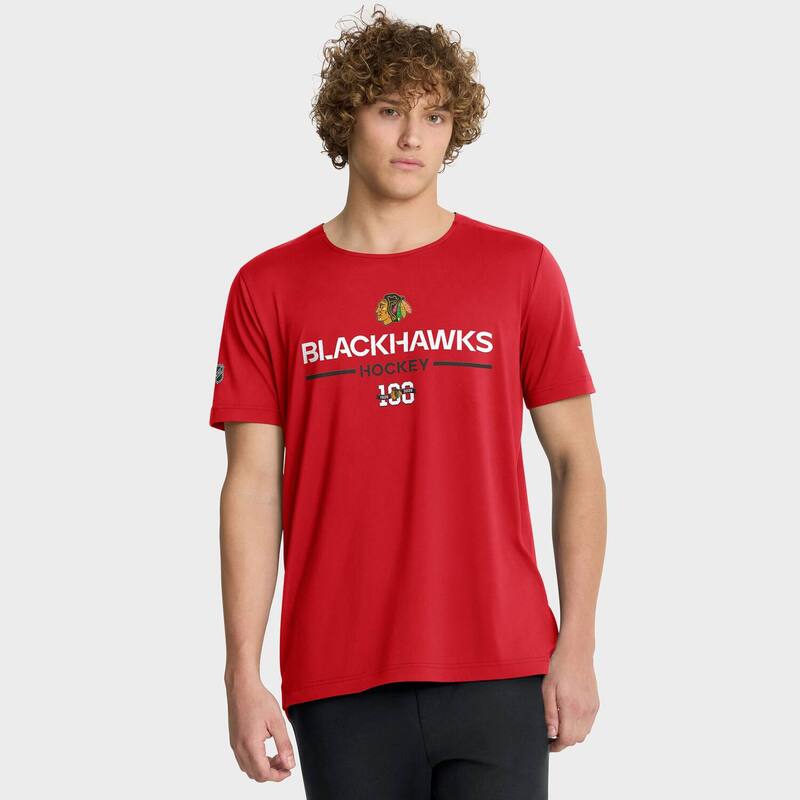 ファナティクス メンズ トップス Tシャツ Men's Fanatics Red Chicago Blackhawks Authentic Pro Centennial Rink Tech T-Shirt Hwk Red レッド｜ReVida 店 14,230円