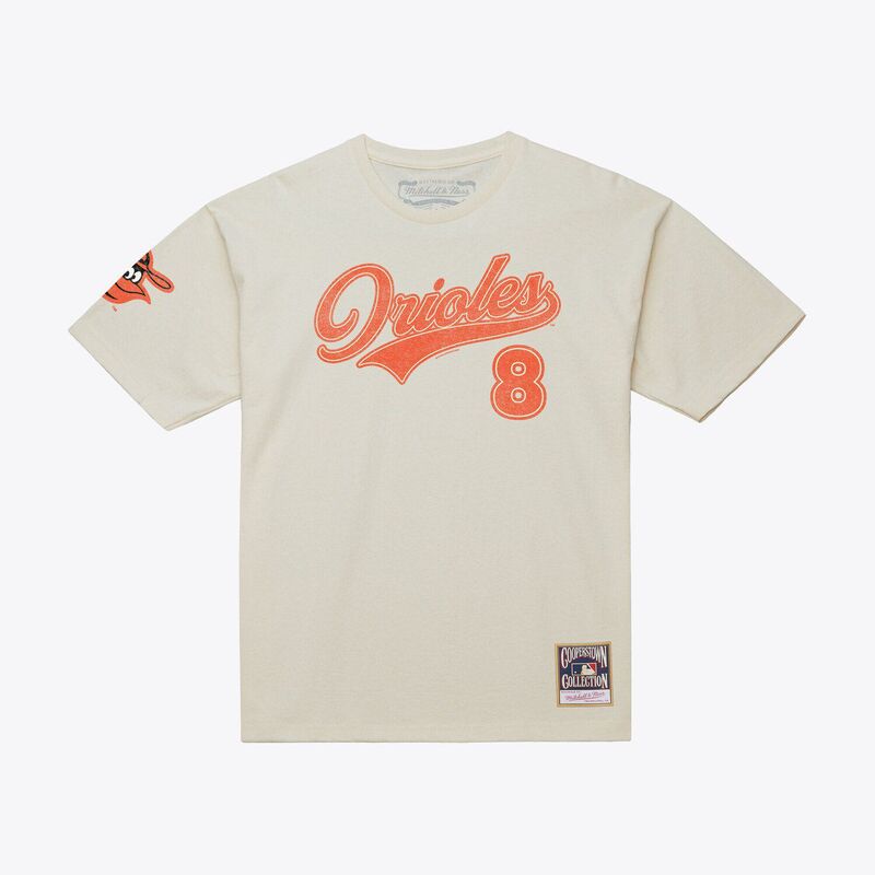 ミッチェル&ネス メンズ トップス Tシャツ Men's Mitchell & Ness Cal Ripken Jr. Cream Baltimore Orioles Cooperstown Collection Throwback Name & Number T-Shirt Orl Beige ベージュ