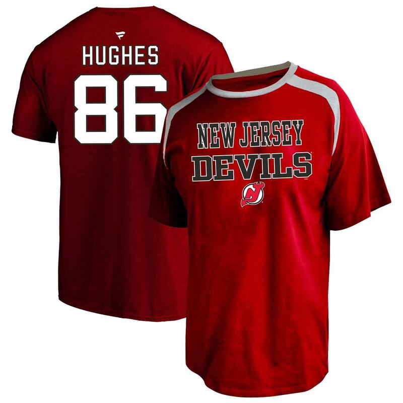 ファナティクス レディース トップス ティーシャツ 付け加える大いさ ティーシャツ Women\u0027s Fanatics Jack Hughes Red New Jersey Devils Plusize Name \u0026 Number Scoop Neck T-Shirt Nhl Red 赤いこと トップス-レディースファッション-Tシャツ・カットソー