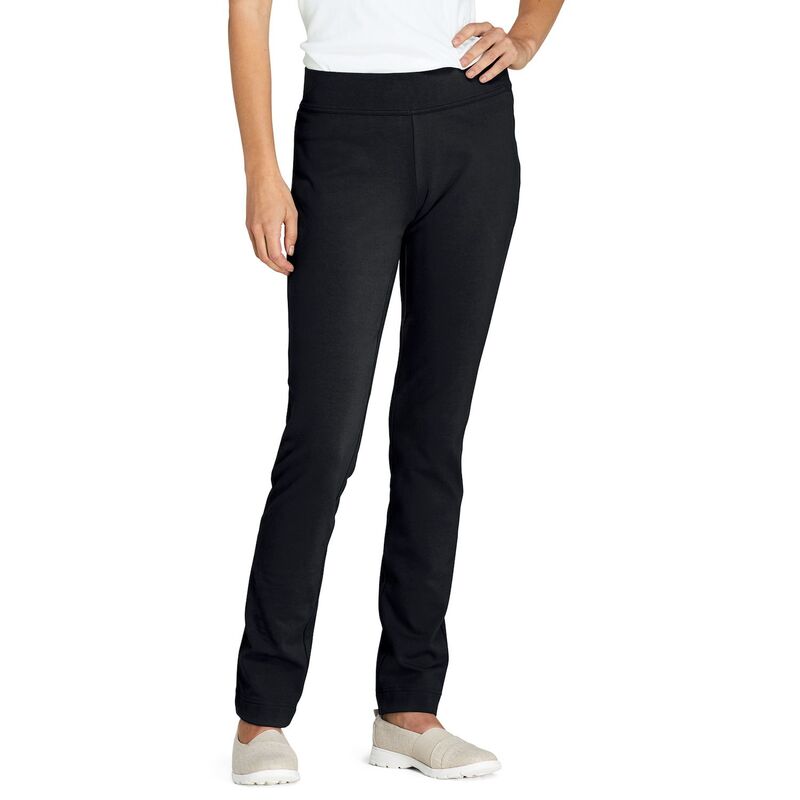 ランズエンド レディース ボトムス カジュアルパンツ プチ Petite Lands' End Starfish Slim Cut Pull-On Pants Black ブラック｜ReVida 店 9,926円