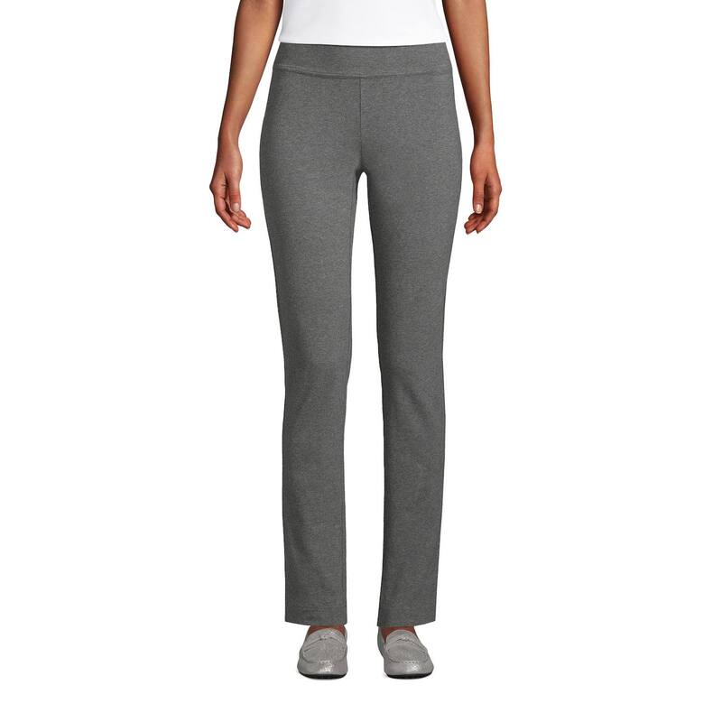 ランズエンド レディース ボトムス カジュアルパンツ プチ Petite Lands' End Starfish Slim Cut Pull-On Pants Charcoal Heather チャコール 10,281円