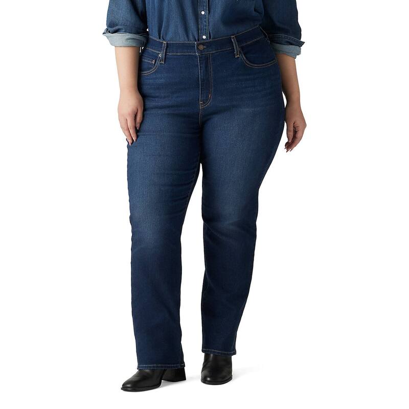 リーバイス レディース ボトムス デニムパンツ ストレート プラスサイズ ジーンズ Plusize Levi's 724 High-Rise Straight Leg Jeans Chelsea Carbon Glow