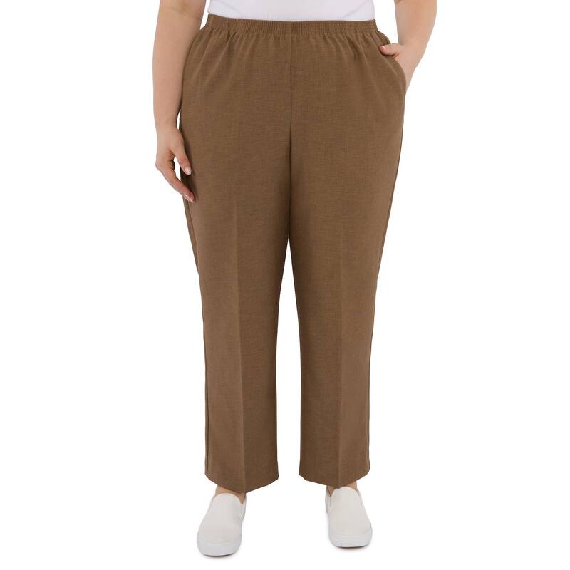 アルフレッド ダナー レディース ボトムス カジュアルパンツ プラスサイズ Plusize Alfredunner Pull-On Straight-Leg Pants Taupe トープ