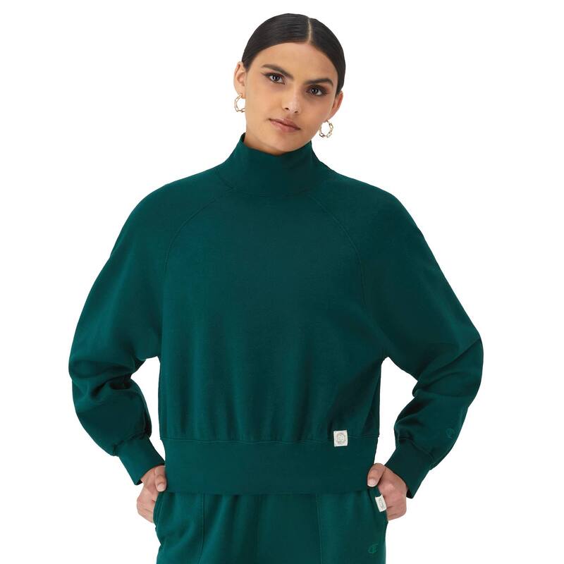チャンピオン レディース アウター ニット・セーター ヴィンテージ モックネック Women's Champion Vintage Wash Mockneck Pullover Night Garden