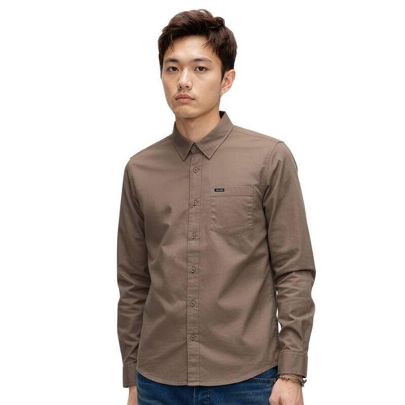 ボルコム メンズ トップス Tシャツ ダウン Men's Volcom Orion Modern Fit Woven Long Sleeve Button-Down Shirt Khaki カーキ