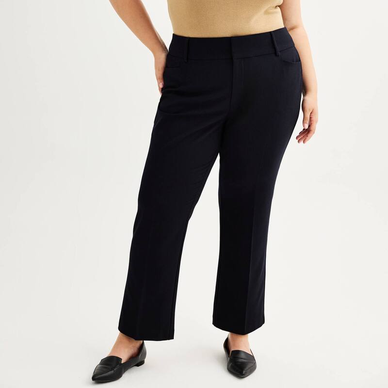 ナインウェスト レディース ボトムス カジュアルパンツ ブーツカット プラスサイズ ブーツ Plusize Nine West Magic Fit Bootcut Pants Black ブラック|ReVida 店
