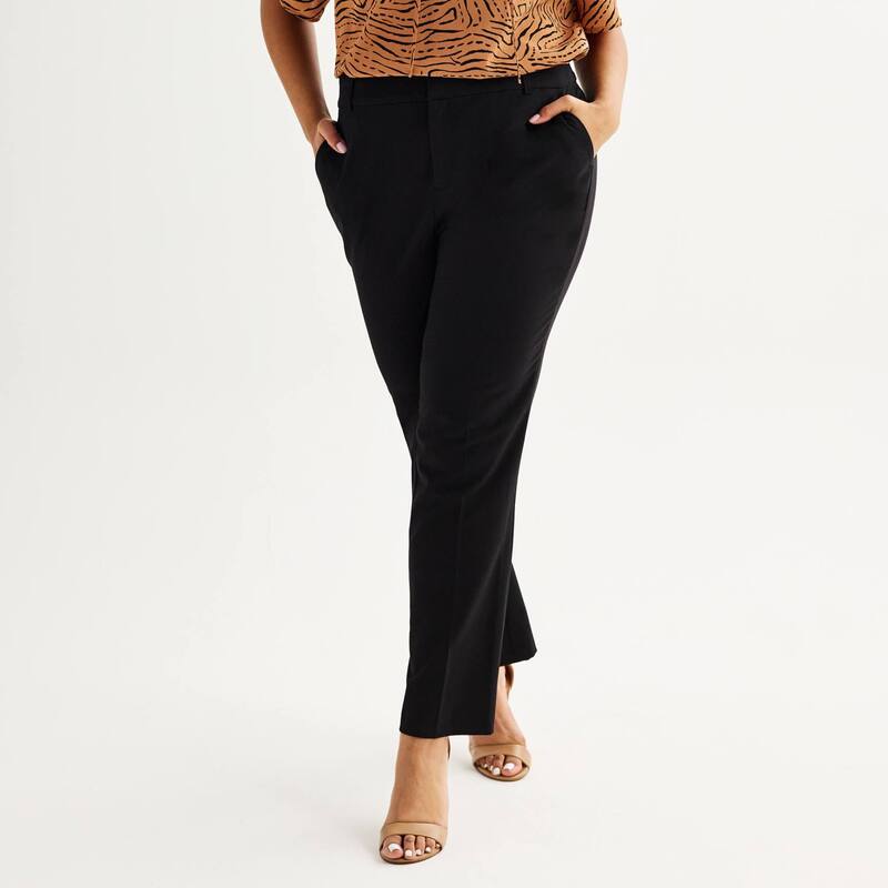 ナインウェスト レディース ボトムス カジュアルパンツ ブーツカット プラスサイズ ブーツ Plusize Nine West Barely Bootcut Pants Black ブラック|ReVida 店