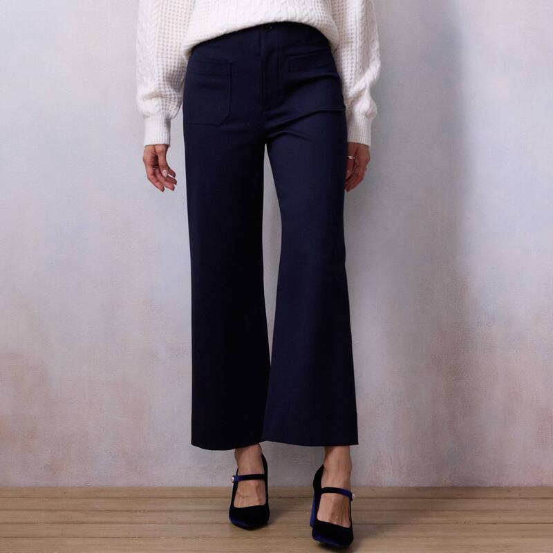LC Lauren Conrad レディース ボトムス カジュアルパンツ ワイドレッグ Women's LC Lauren Conrad Super High Rise Wildflower Wide Leg Cropants Blue Abundance ブルー