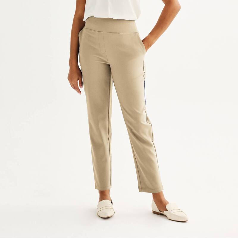 ナインウェスト レディース ボトムス カジュアルパンツ アンクル Women's Nine West Pull-On Straight Ankle Pants Practical Beige ベージュ|ReVida 店