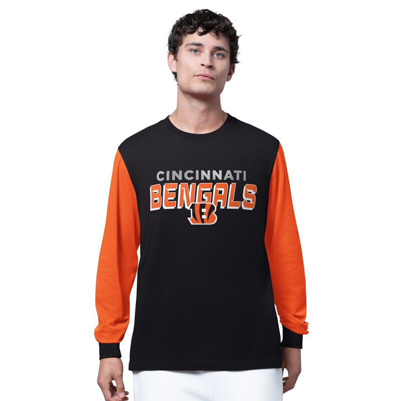クランク メンズ トップス ティーシャツ Men\u0027starter Black Cincinnati Bengals Thursday Night Gridiron Long Sleeve T-Shirt Bng Black 黒いこと メンズファッション-トップス-Tシャツ・カットソー