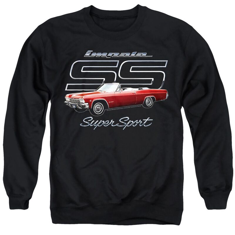 アニメ文字記号 メンズ トップス ティーシャツ 流汗 グラフィック Licensed Character Men\u0027s Chevrolet Impala Graphic Sweatshirt Black 黒いこと トップス-メンズファッション