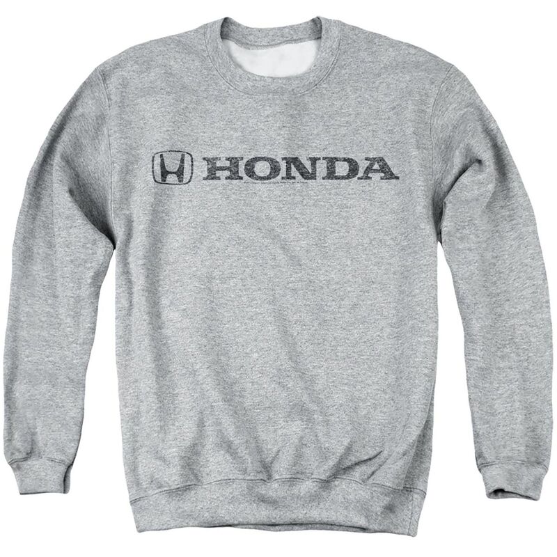 アニメ文字記号 メンズ トップス ティーシャツ 流汗 Licensed Character Men\u0027s Trevco Honda Distressed Horizontal Sweatshirt Heather Gray 薄墨色 Tシャツ・カットソー-メンズファッション-トップス