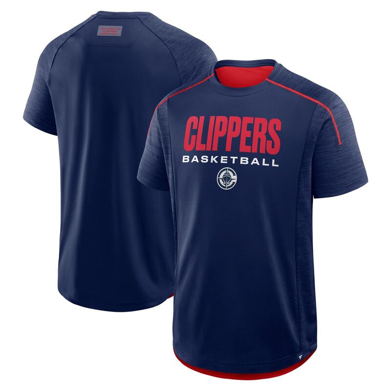 ファナティクス メンズ トップス Tシャツ Men Fanatics Navy LA Clippers Inbound Pass Play Practice T-Shirt Clp Navy ネイビー