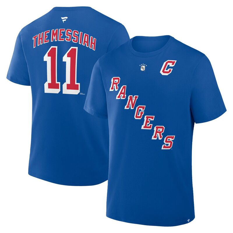 ファナティクス メンズ トップス Tシャツ Men's Fanatics Mark Messier Blue New York Rangers Retired Player Nickname T-Shirt Ran Blue ブルー｜ReVida 店