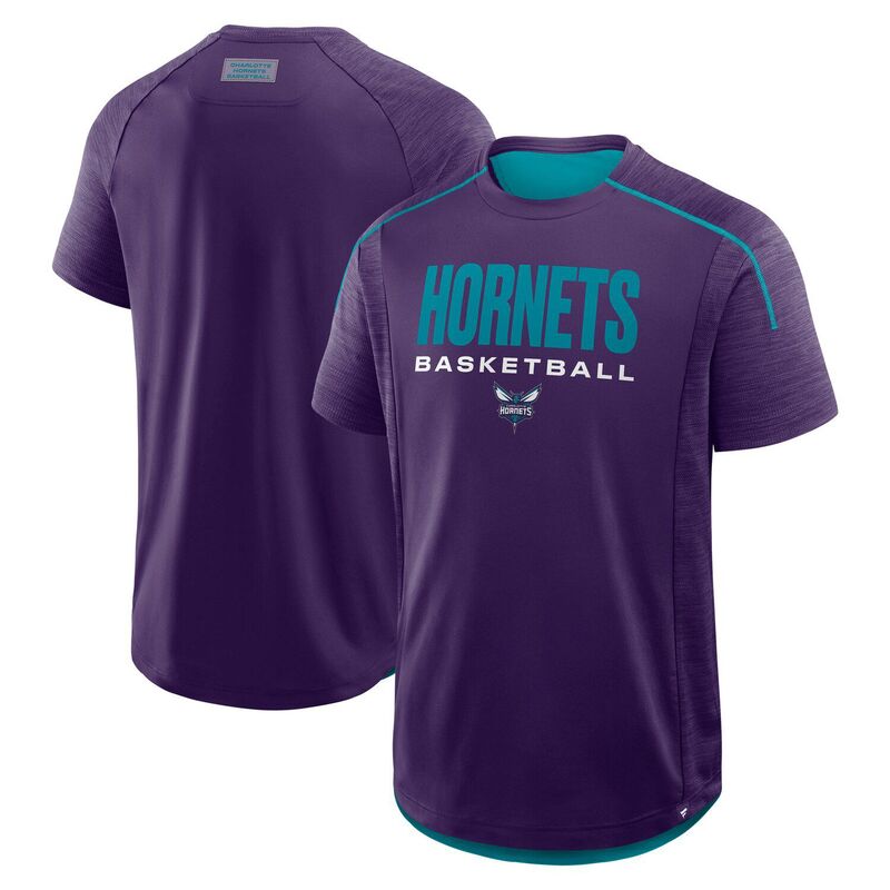 ファナティクス メンズ トップス Tシャツ Men's Fanatics Purple Charlotte Hornets Inbound Pass Play Practice T-Shirt Chr Purple パープル
