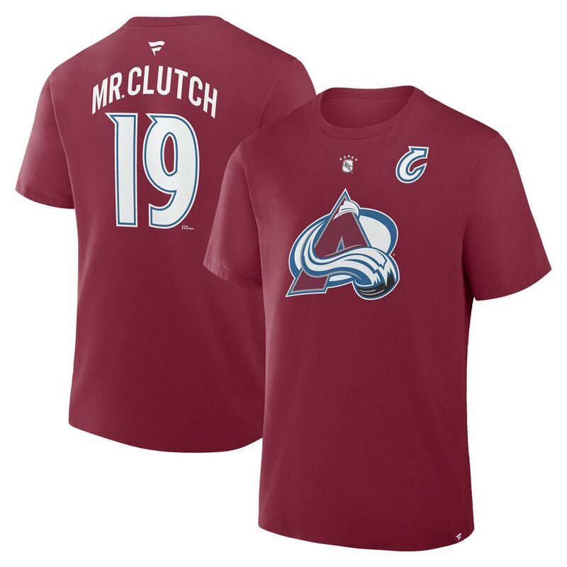 ファナティクス メンズ トップス Tシャツ Men's Fanatics Joe Sakic Burgundy Colorado Avalanche Retired Player Nickname T-Shirt Ava Med Re バーガンディ