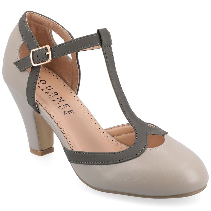 ジュルネ コレクション レディース シューズ パンプス ヒール Journee Collection Olina Women's Mary Jane Heels Gray グレー