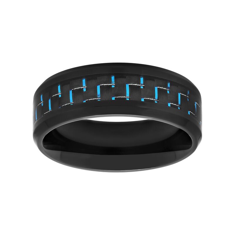 アンブランデッド メンズ アクセサリー リング Tシャツ Unbranded Men'stainlessteel Woven Wedding Band Black ブラック