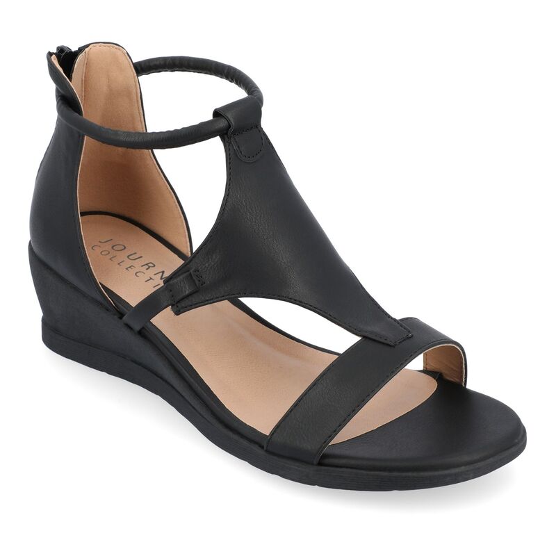 ジュルネ コレクション レディース シューズ サンダル Journee Collection Trayle Women's Wedge Sandals Black ブラック 20,705円