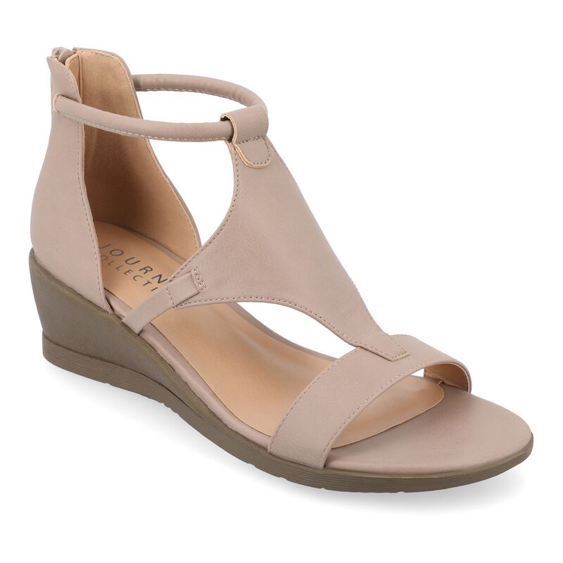 ジュルネ コレクション レディース シューズ サンダル Journee Collection Trayle Women's Wedge Sandals Taupe トープ