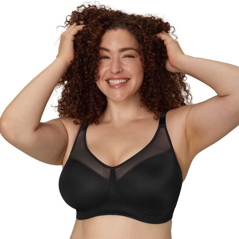 プレイテックス レディース アンダーウェア ブラジャー ミニ Playtex 18 Hour Smoothing Minimizer Wirefree Bra 4697 Black ブラック